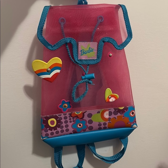 Vintage Y2K Barbie Pink and Blue Kids Backpack - Picture 1 of 4